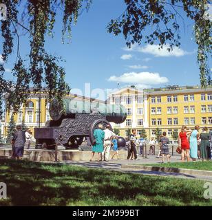 Tsar Pushka Imperial Cannon, The Moscow Kremlin, Moscow, Central District, Russia Stock Photo