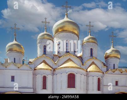 Cathedral of the Annunciation, The Moscow Kremlin, Moscow, Central Federal District, Russia Stock Photo