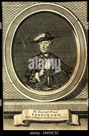 Prince Ferdinand, Duke of Brunswick (1721-1792). Stock Photo