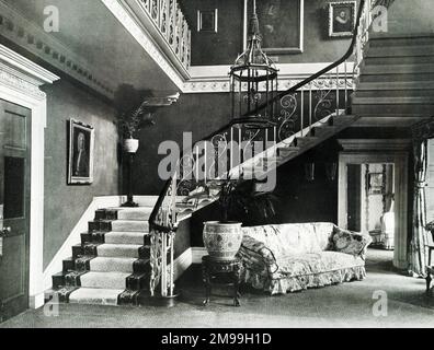 Staircase at Ranelagh House, Chelsea, SW London. Stock Photo