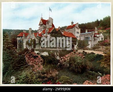 Cragside House, near Rothbury, Northumberland. Stock Photo