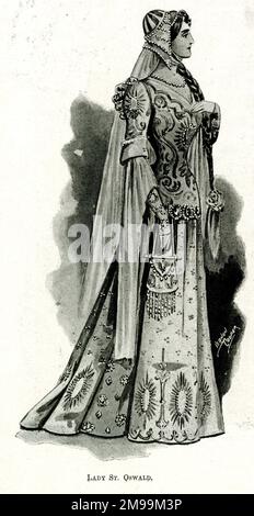 Historic Fancy Dress Ball at Devonshire House, London - Lady St Oswald. Stock Photo