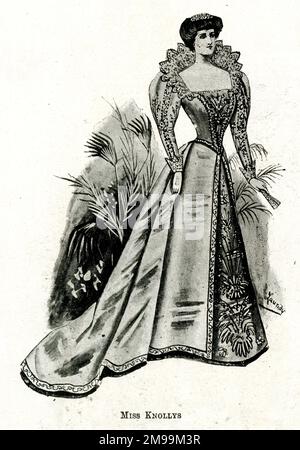 Historic Fancy Dress Ball at Devonshire House, London - Miss Knollys. Stock Photo