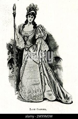 Historic Fancy Dress Ball at Devonshire House, London - Lady Gosford. Stock Photo