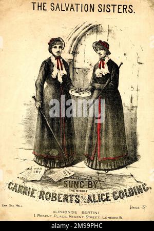 Music cover, The Salvation Sisters, sung by Carrie Roberts and Alice Golding. Stock Photo