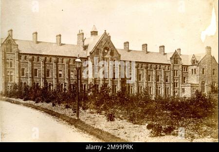 Unidentified workhouse building with land in the foreground.  (3 of 4) Stock Photo