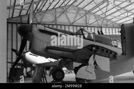 Attacker Type 4 - Fairey Firefly I 'J4-11/94' in the Royal Thai Air Force Museum at Don Mueang Royal Thai Air Force Base. Stock Photo