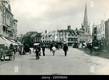 Street scene in Hereford, Herefordshire. Stock Photo