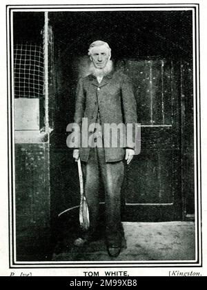 Tom White, Veteran Professional, Royal Real Tennis Club, Hampton Court, Surrey. Stock Photo