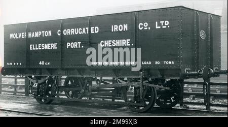 Wolverhampton Corregated Iron Co wagon. Stock Photo