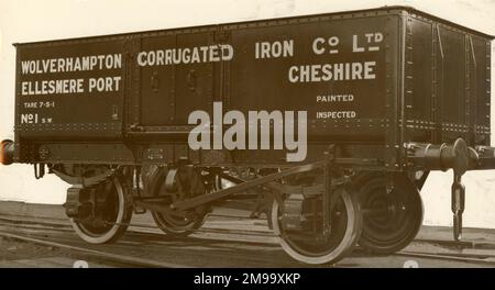 Wolverhampton Corregated Iron Co wagon. Stock Photo