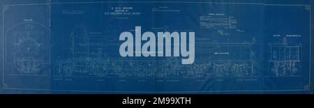 6 WC tank engine by Richard Trevithick. Side elevation, with ...