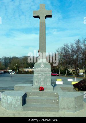 Memorial to Kings Royal Rifle Corps, Hooge Stock Photo