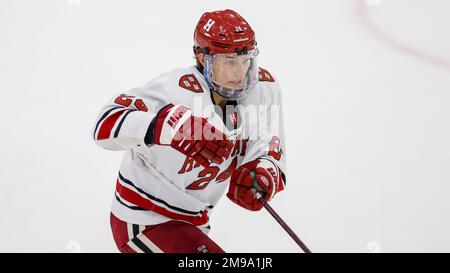 Harvard University defenseman Jack Bar (24) skates during the