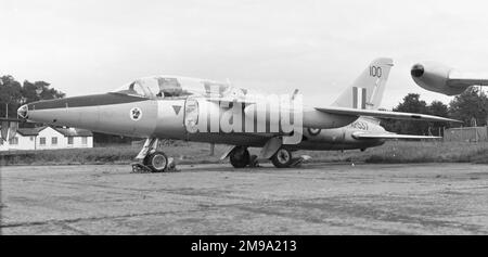 Royal Air Force, Central Flying School Folland Gnat T.1  XP537, at Biggin Hill in 1964 Stock Photo