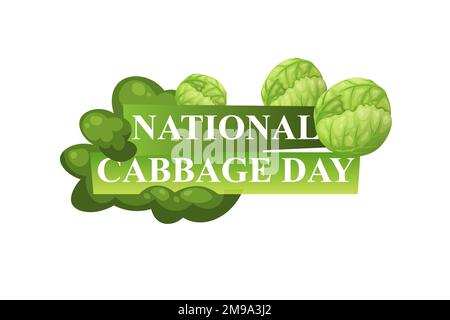 National Cabbage Day background. Vector illustration background. Stock Photo