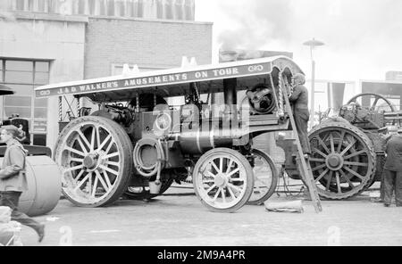 At a traction engine rally outside the Museum of Science and Technology on Newhall Street, Birmingham:- Burrell Showmans Road Locomotive, regn. CL 4483, number 3847, Princess Marina. Built in 1920 by Charles Burrell & Sons at Thetford, in Norfolk, powered by an 6 Nhp compound steam engine. Stock Photo