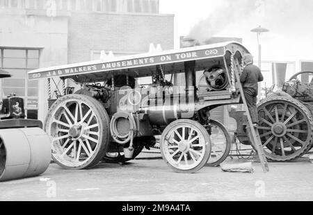 At a traction engine rally outside the Museum of Scince and Technology on Newhall Street, Birmingham:- Burrell Showmans Road Locomotive, regn. CL 4483, number 3847, Princess Marina. Built in 1920 by Charles Burrell & Sons at Thetford, in Norfolk, powered by an 6 Nhp compound steam engine. Stock Photo