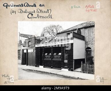 Photograph of Gardeners Arms, Camberwell, London. The main side of the ...