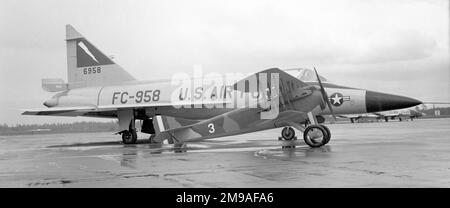 SPAD VII '3' in the collection of the National United States Air Force Museum, in company with Convair F-102A-51-CO Delta Dagger 56-0958 of the 317th Fighter Interceptor Squadron at McChord Air Force Base. Stock Photo