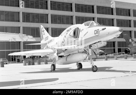 United States Marine Corps - McDonnell Douglas A-4E 151030 (msn 13200) of VMA-131, based at Naval Air Station Joint Reserve Base Willow Grove. Built as an A4D-5 and re-designated to A-4E in 1962, 151030 was on display outside the Naval Air Museum, Barbers Point, Kalaeloa Airport, Hawaii, (on loan from Stock Photo