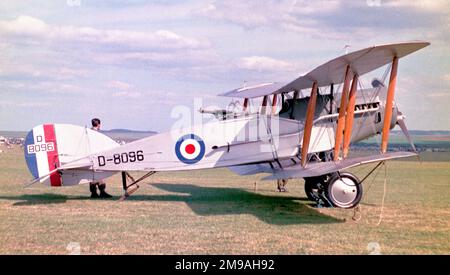 Bristol F.2b Fighter G-AEPH / D8096 (msn 7575) of the Shuttleworth Trust from old Warden in Bedfordshire. The aircraft is seen at the 50th Anniversary of the RFC air display at RAF Upavon on 16 June 1962. Stock Photo
