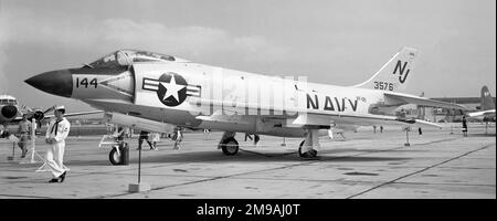 McDonnell F3H-2N Demon carrier-based fighter, on the flight deck of USS ...