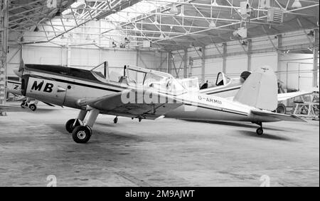 De Havilland DHC-1 Chipmunk 22A aircraft in RAF markings climbing out ...