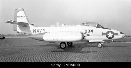 United States Navy - McDonnell F2H-2 Banshee 124994 (msn 298), from Miramar Naval Air Station. Stock Photo