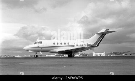 Hawker Siddeley HS-125-400A G-BACI (msn 25283), of Cameron Iron Works Inc.. Stock Photo