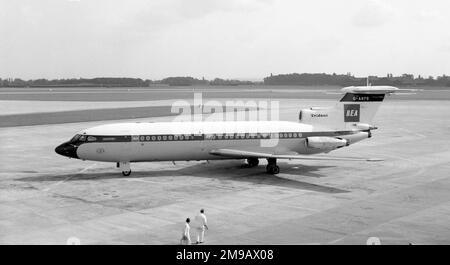 Hawker Siddeley Trident 1C G-ARPB (msn 2102), of British European Airways, at Mancheter Airport in September 1968. Stock Photo