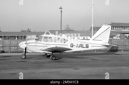 Piper PA-23-250 Aztec G-ARLS (msn 27-431), at Blackpool-Squire's Gate Airport, in December 1972. Stock Photo