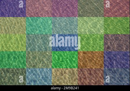 Squares design in pastel colors abstract background Stock Photo