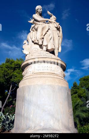 Statue of Lord Byron, Athens, Greece Stock Photo