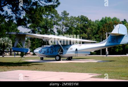 Consolidated PBY-5A Catalina 46582 (msn 3035), on display at Naval Air Station Jacksonville, FL. (To US Coast Guard Dec 1943 as 6582; Lend-Lease to Brazil in 1944 as FAB 21: Redesignated PA-10 in 1945). Stock Photo