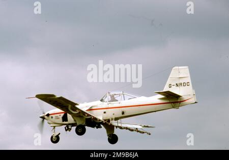 Norman NDN-6 Fieldmaster G-NRDC (msn 004), operated by Norman Aircraft Ltd., at the SBAC Farnborough Air Show held between 5-12 September 1982. Stock Photo