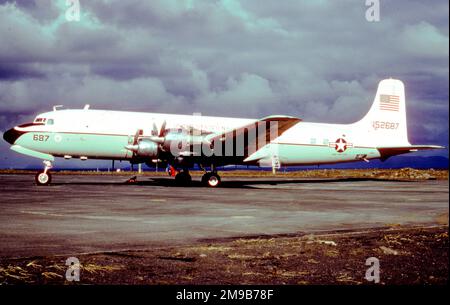 United States Navy (USN) - Douglas C-118A Liftmaster 152687 (msn 44626), ex-USAAF 53-3255) Stock Photo