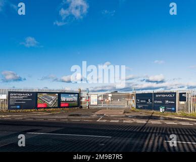 Britishvolt site of proposed battery plant, north Blyth, Northumberland, UK Stock Photo