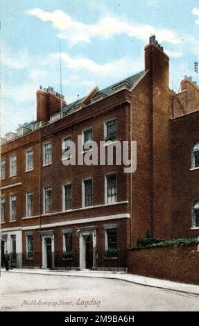 The British Prime Minister's home, 10 Downing Street, London Stock Photo