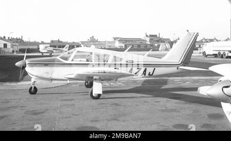 Piper PA-28R-200 Cherokee Arrow B G-AZAJ (msn 28R-7135116), at Blackpool-Squire's Gate Airport in May 1972. Stock Photo