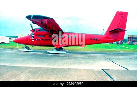 de Havilland Canada DHC-6-300 Twin Otter VP-FBL (msn 839), of the British Antarctic Survey, at the Yeovilton International Air Day on 12 July 1996. Stock Photo