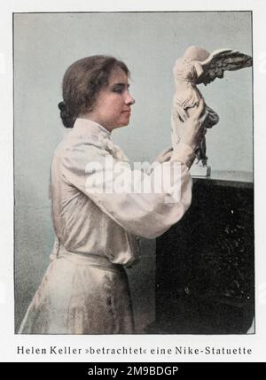 HELEN ADAMS KELLER (1880-1968), American author and lecturer who was left blind, deaf and mute at the age of 19 months. Stock Photo