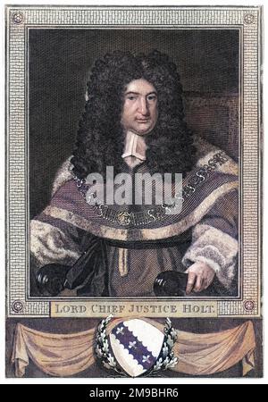 SIR JOHN HOLT Judge : Lord Chief Justice Stock Photo