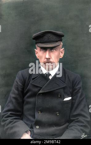 Photographic portrait of Roald Engelbreth Gravning Amundsen, the Norwegian explorer who was the first man to navigate the Northwest Passage and reach the South Pole. Stock Photo