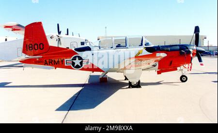 United States Army - Beech T-34C 161800 (msn GL-195), one of six acquired from the US Navy for use in trials and testing at Edwards Air Force Base and Fort Bragg in North Carolina. Stock Photo