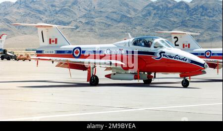 Canadian Armed Forces - Canadair CT-114 Tutor 114188 'Snowbird 1' (msn 1188), of the Snowbirds aerobatic team. Stock Photo