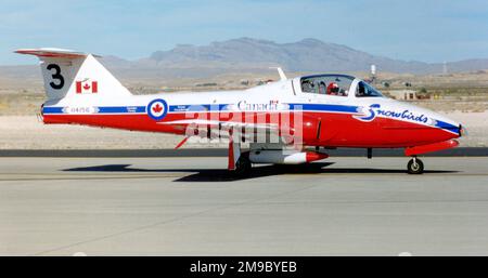 Canadian Armed Forces - Canadair CT-114 Tutor 114156 'Snowbird 3' (msn 1156), of the Snowbirds aerobatic team. Stock Photo