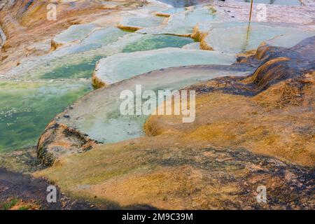 Red springs near Pamukkale in Turkey. Stock Photo