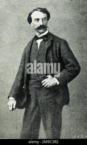 Jean-Leon Gerome (1824-1904), French painter and sculptor, at the age of 31. Stock Photo