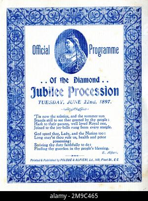 Queen Victoria's Diamond Jubilee Procession, London, 22 June 1897 - official programme cover Stock Photo